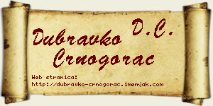 Dubravko Crnogorac vizit kartica